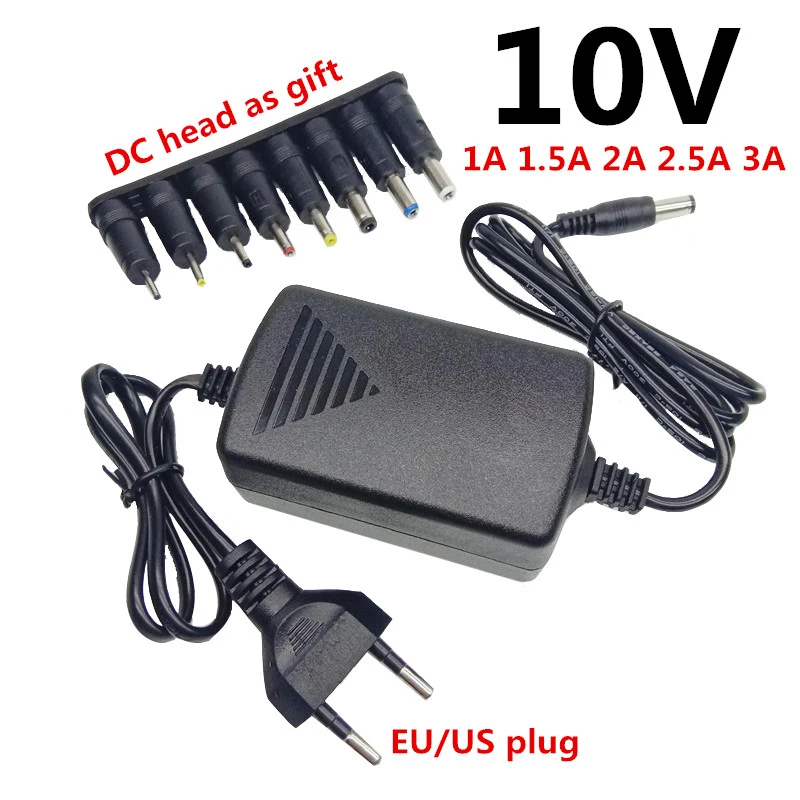 

100-240V AC to DC Power Adapter Supply AC DC adapter 10V 1A 1.5A 1500mA 2A 2.5A 2500mA 3A EU US Plug Switching Converter