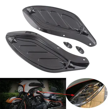 

Motorcycle Black Adjustable Side Wing Windshield Air Deflector Fairing For Harley Street Glide FLHT FLHX 1996-2013