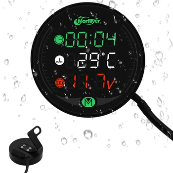 

For Yamaha Tenere 700 FZ07 FZ09 FZ6R FZ8 Universal Motorcycle Multi-Function LED Digital Voltmeter Clock Meter Thermometer