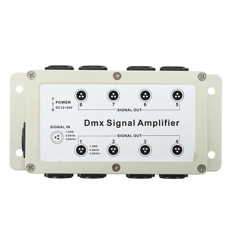 Dc12-24V 8 канальный выход Dmx Dmx512 Led контроллер разделитель усилителя сигнала дистрибьютор для домашнего оборудования