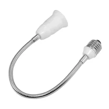 AC110-230V E27 светодиодный гибкая лампа светильник расширения адаптер Винт лампа удлинитель 20 см/30 см/40 см/60 см