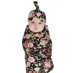 2 шт./компл. для малышей, с цветочным узором, с тонким пеленка для сна для новорожденных Пеленальное Одеяло муслиновая пеленка реквизит для