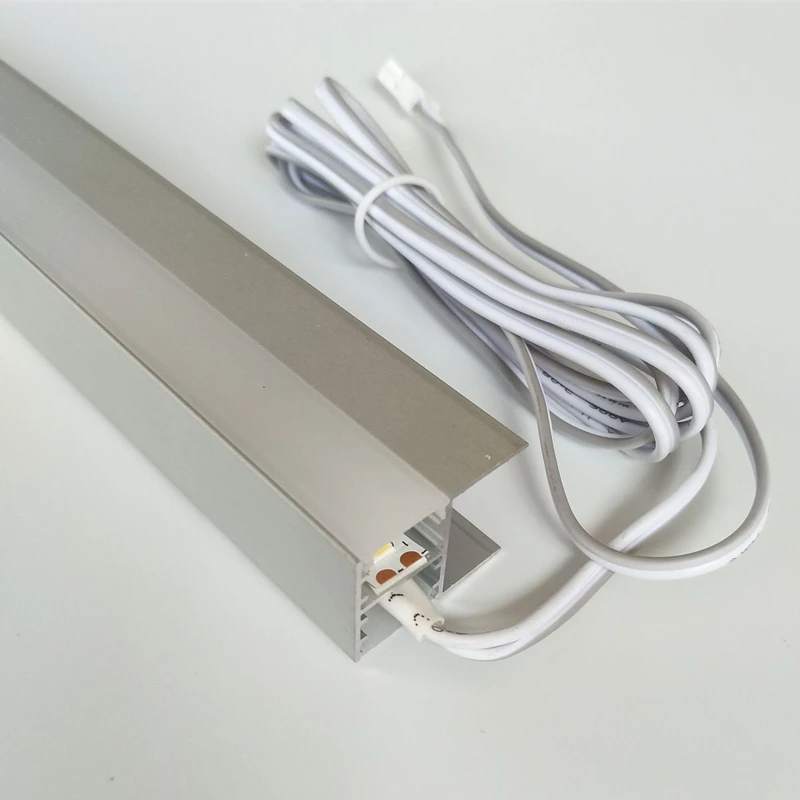 30/40/50cm LED Strip Cabinet Splint Lamps Hidden Doule Side Glow Aluminum Profiles 18mm Wood Board Layer Linear Bar Strip Lights