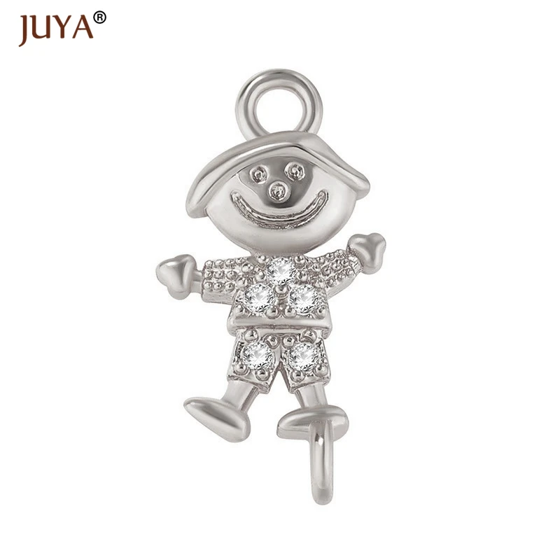 Copper Zircon Lovely Baby Kids Kawaii Boys Girls Mama Connectors Foot Pendant Pacifier Charm For Jewelry Making DIY Gift For Mom