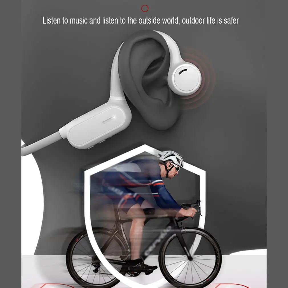 IPX4 Bone Conduction Headphones Earmuffs Outdoor Hunting Sports Head Mounted Large Earphone Game Wireless Hanging Ear