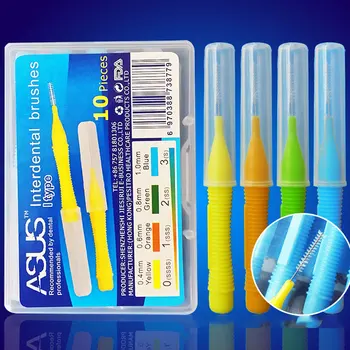 

10 pcs/box Interdental Brushes Dentales Toothpick Tooth Flossing Head Soft Oral Dental Hygiene Brush Oral Care Tooth Brush