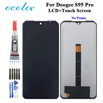 

ocolor For Doogee S95 Pro LCD Display And Touch Screen Digitizer Assembly Replacement With Tools +Glue For Doogee S95 Pro Phone