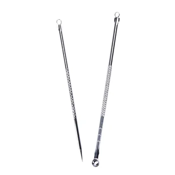 

2Pcs Double Side Blackhead Remover Tool Kit Blemish Acne Pimple Extractor Acne Needle Toiletry kits