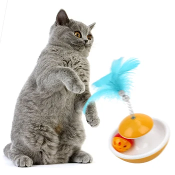 

Interactive Feather Ball Toy Cat Toys Tumbler Rolling Scratching Ball Cat Entertainment Toys Pet Cat Toys Pet Products