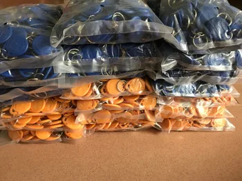 

1000pcs/lot key chain 125Khz RFID hotel key chain Keyfob TK4100 EM4100 ID tags