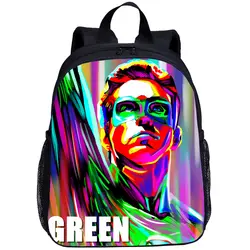 2019 зеленые рюкзаки для дошкольников с принтом фонарей, повседневная детская сумка для мальчиков и девочек, школьные сумки, мини-рюкзак для