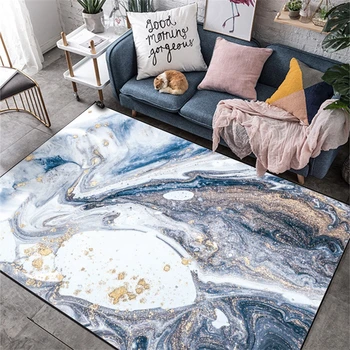 

Modern Abstract Marble Carpet and Rug For Living Room Kitchen Door Mat Bedroom Bedside Kids Play Tent Floor Area Rugs Home Decor