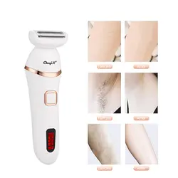 USB Перезаряжаемый Женский Триммер для красоты моющаяся безболезненная электрическая бритва Леди для женского тела Бикини бритва для