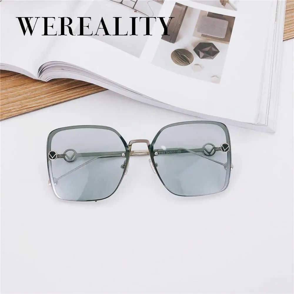 WeReality, модные солнцезащитные очки для женщин, для вождения, большая оправа, солнцезащитные очки, женские, готические, для вождения, очки, фирменный дизайн, сплав, W00002A