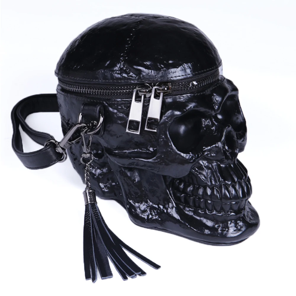 

Women Coin Purses Wallets Funny Skeleton Head Black Crossbody Shoulder Bags Men Money Holders Bags Fashion Designer Skull Bags