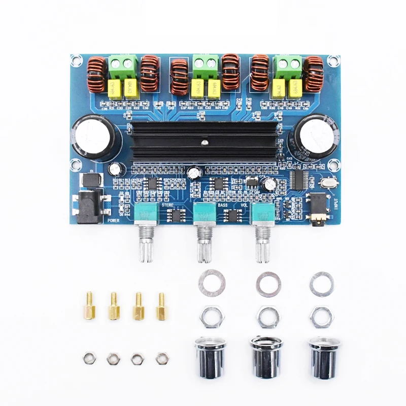 TPA3116D2 Bluetooth 5,0 аудио усилитель плата TPA3116 цифровой усилитель мощности 2,1 канальный стерео усилитель класса D для AUX с Чехол - Цвет: amplifier