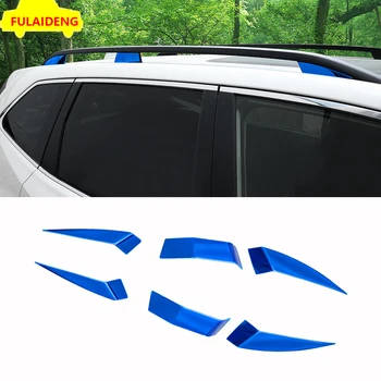 

6pcs For Subaru Forester 2019 Blue & Silver titanium Luggage rack decoration sequins cover trim Car Styling Accessories