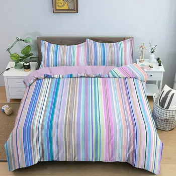 

Colorful Geometric Painting Set Bedding Set Bed Linen Floral Quilt Cover Bed Set King Size Bed Sheet Quilt Cover Pillow Case