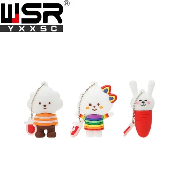 

Couple rainbow doll usb memory stick 32gb 64gb 128gb high speed waterproof usb flash drive 4gb 8gb 16gb real capacity pen drive