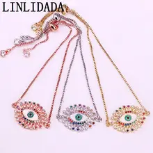 8 шт. модный эмаль для глаз микро проложить Радуга CZ цирконий для женщин ювелирные изделия соединитель браслет