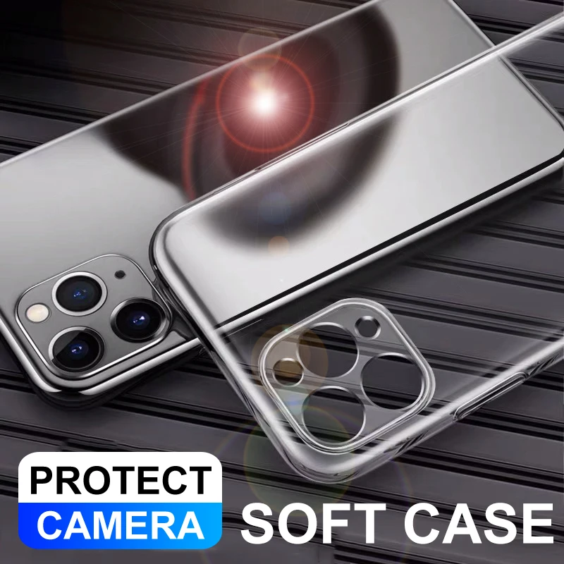 Защитный чехол для камеры прозрачный силиконовый Iphone 11 Pro Max мягкий ультратонкий