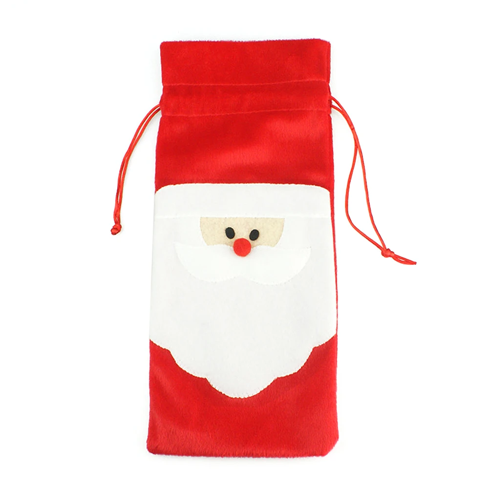 

Christmas Red wine Bottle pack bag Christmas Pattern Print Party Home Decoration Gift Bag Kitchen decoration