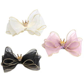 

Dog Bow Hairpin Headdress Pet Accessories Hair Bows Dog Headdress Three-dimensional Bow Hairpin Crown For All Cats