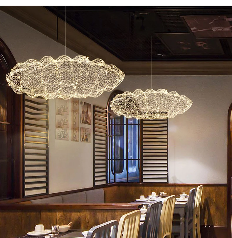 Modern cloud chandelier creative starry light design personality hotel restaurant bar indoor gold Gypsophila Chandeliers small chandeliers