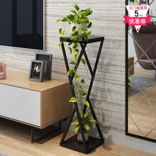 Деревянный комнатный растительный стенд скандинавский короткий железный Стенд цветочный горшок для выращивания растений металлическая полка скандинавский металлический домашний металлический садовый декор