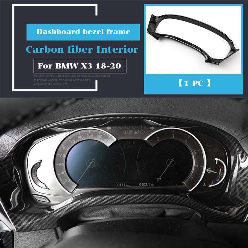 

Car styling Interior Instrument panel decorative frame Dashboard cover Stickers trim For BMW X3 G01 X4 Interior Auto Accessories