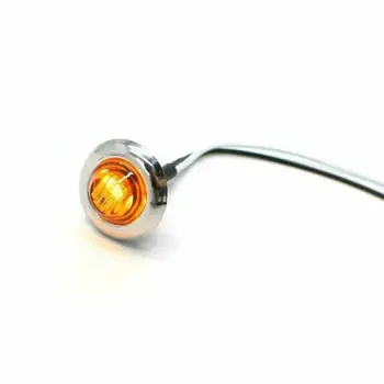 

20pcs Side Marker Lights 3/4" Amber Stailness Clearance For Truck Trailer