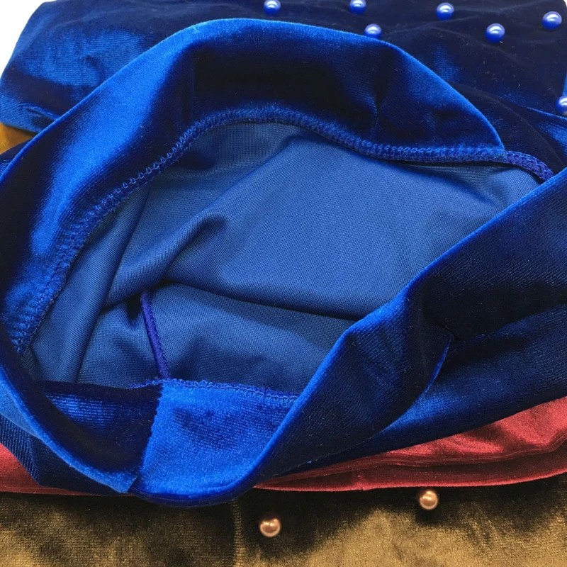 Бархатные тюрбан головные повязки хиджаб голова Scarfvelvet роскошные женские бархатные тюрбан повязки бисером шипованные перламутровые удлиненные