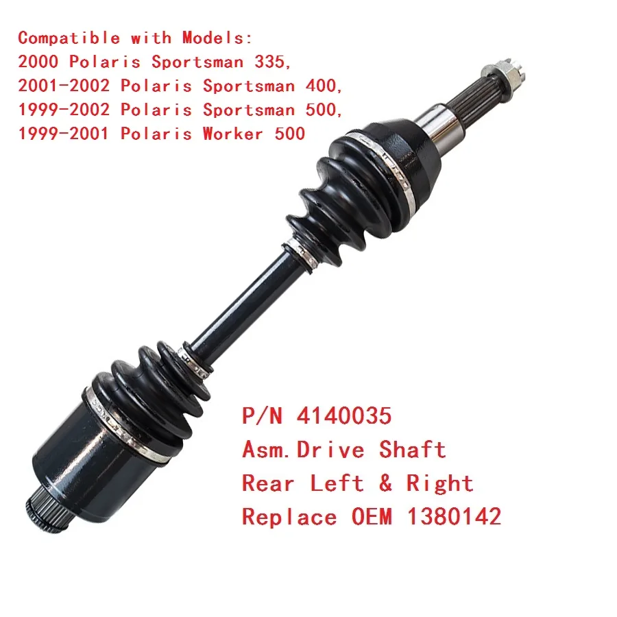 CV Axle Drive shaft Rear CV Joint Plunging Boot Kit For POLARIS