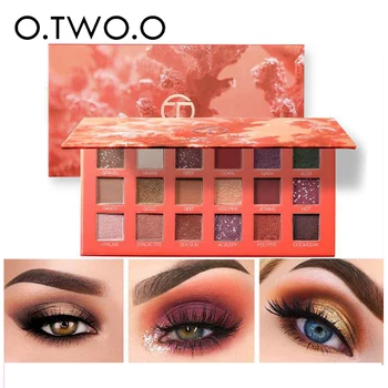 

O.TWO.O 18-color Ocean Mystery Eyeshadow Matte Pearl Glitter Makeup Case Professional Eyeshadow Palette