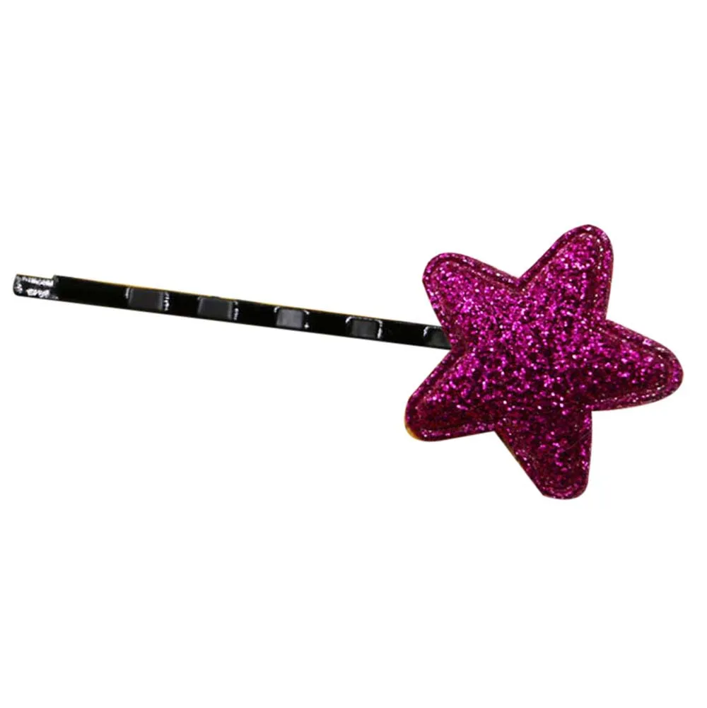 Baby Kids Girls Hair Pin Pins Cute Sequins Star Mini Hair Clip Snap Cloth Princess Baby Haar Acessories Kids Hair Pins