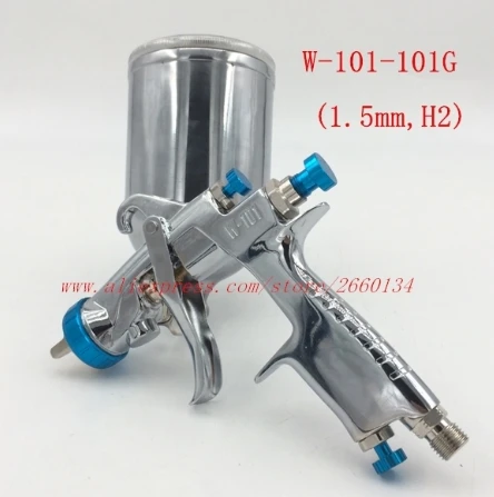 152G Metal cup Пластиковые 400cc чашка пистолет-распылитель W-101 воздуха распылительный пистолет ручной пистолет-распылитель, 1,0/1,3/1,5/1,8 мм Япония качество, W101 распылительный Воздушный пистолет-распылитель - Цвет: 152G Metal cup