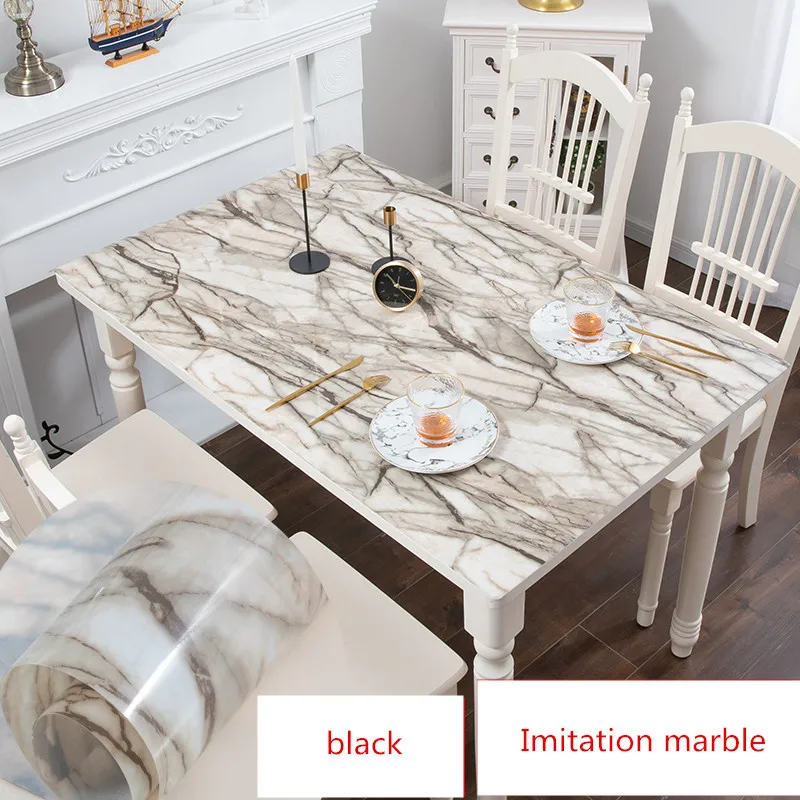  PVC tablecloth Imitation marble table mat Placemat waterproof oilproof for dining table customize c