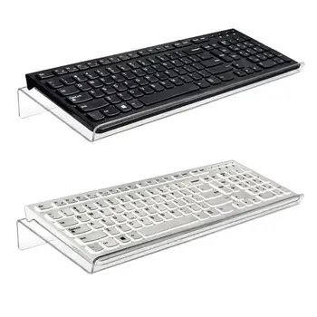 

Transparent Acrylic Computer Keyboard Holder Clear Tilted Keypad Stand for Office Home School Use Supplies