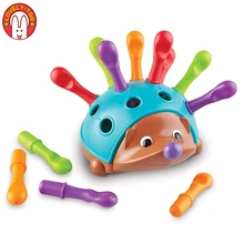 Детские игрушки 13 24 месяцев Ежик головоломка игрушки укладки обучение соответствия Пара игры Раннее Образование Развивающие интерактивные игрушки