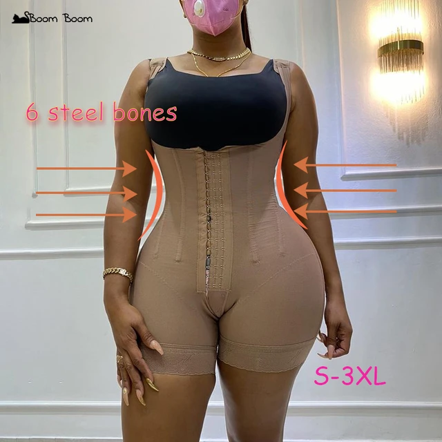 Women Bodyshaper High Compression Garment Abdomen Control Waist Trainer  Open Bust Fajas Colombianas Post Surgery BBL Post - AliExpress