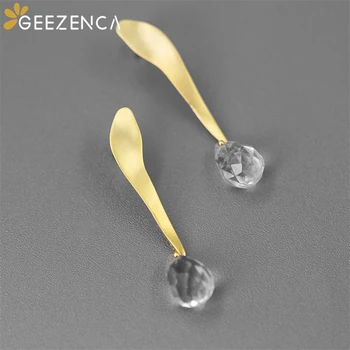 

Original Design 925 Sterling Silver Crystal Gold-plated Stud Earrings Fine Jewelry Women Cute Trendy Elegant Earring Party Gift