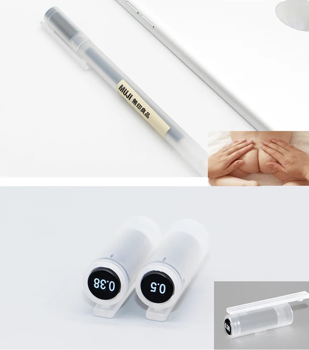 10pcs MUJI MoMA Gel Ink Ball Point Pen Japan Black/Blue/Red School Office Ballpoint