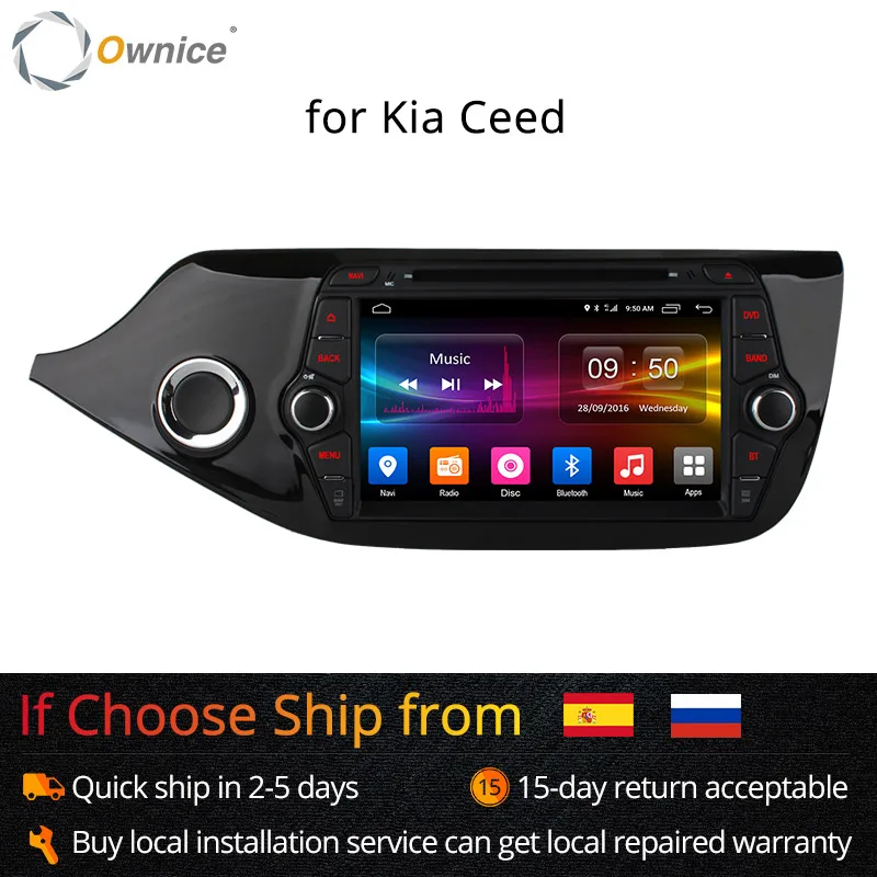 Автомобильный DVD плеер Ownice C500 4G SIM LTE 8 ядер Android 6 0 GPS Navi Wi Fi BT 2 Гб ОЗУ 32 ПЗУ|android 6.0|for kia
