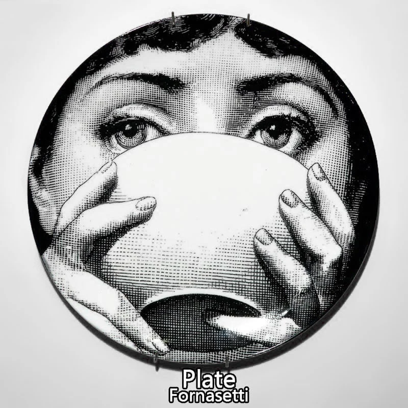Rosenthal Piero fornasetti настенная декоративная тарелка 8 дюймов тарелка керамическая настенная подвесная декоративная доска художественная тарелка