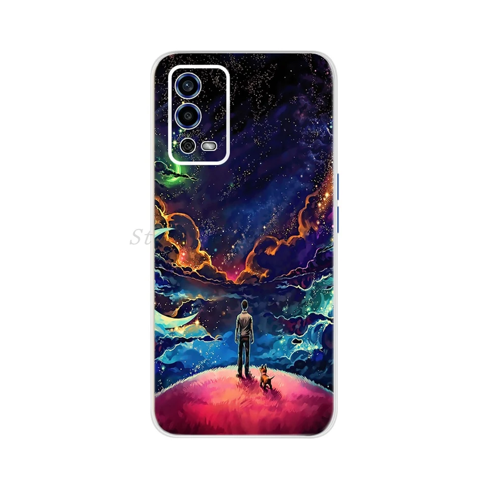 cases for oppo back For OPPO A54 A55 Case 2021 Phone Cover Cute Love Heart Kiwi Printed Soft Silicon Bumper For OPPOA54 CPH2239 Back Protector Cover cases for oppo cases