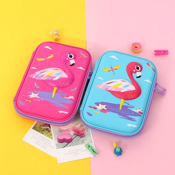 

Large Capacity Creative Cute Cartoon Floral Print Multifunctional Pencil Bag Pen Box Case Art Supplies RU overseas warehouse