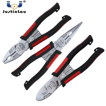 

JUSTINLAU wire pliers multifunctional wire stripping needle-nosed pliers pull wire labor-saving pliers crimping electric pliers