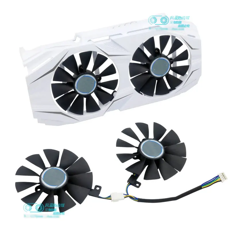 Новый оригинальный для ASUS двойной RX480 DUAL GTX1070 GTX1060 видеокарта вентилятор