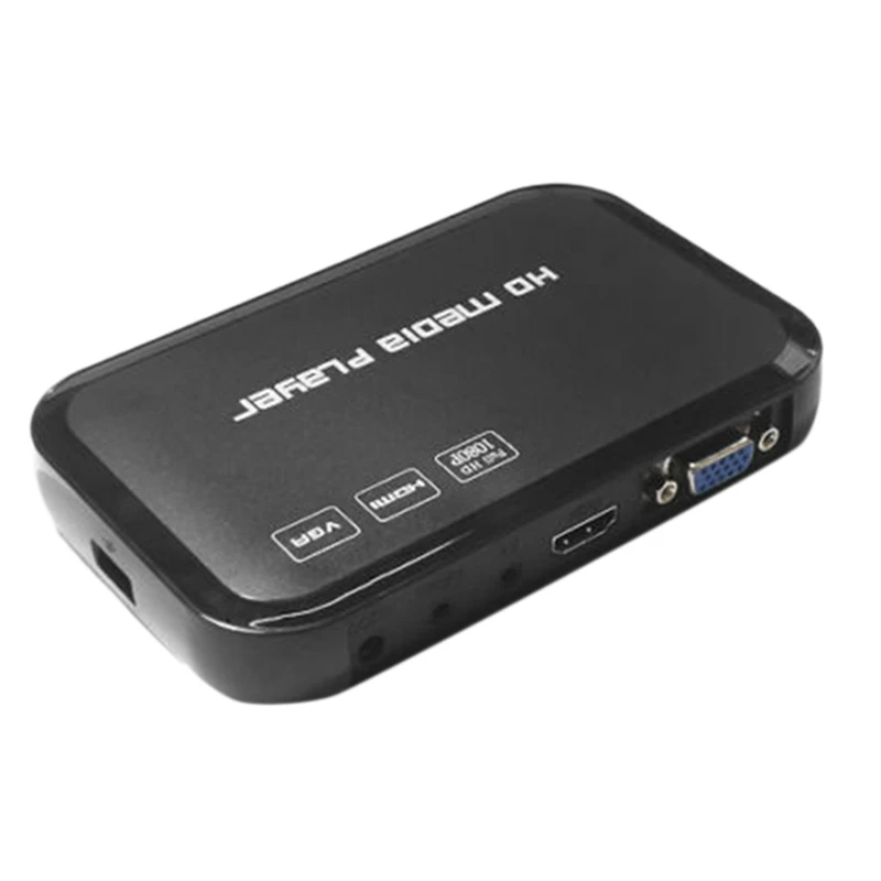  Reproductor multimedia Full HD de 1080P HDMI + VGA + AV + USB + SD HDD con H.264 MKV di15 HD MPEG 2