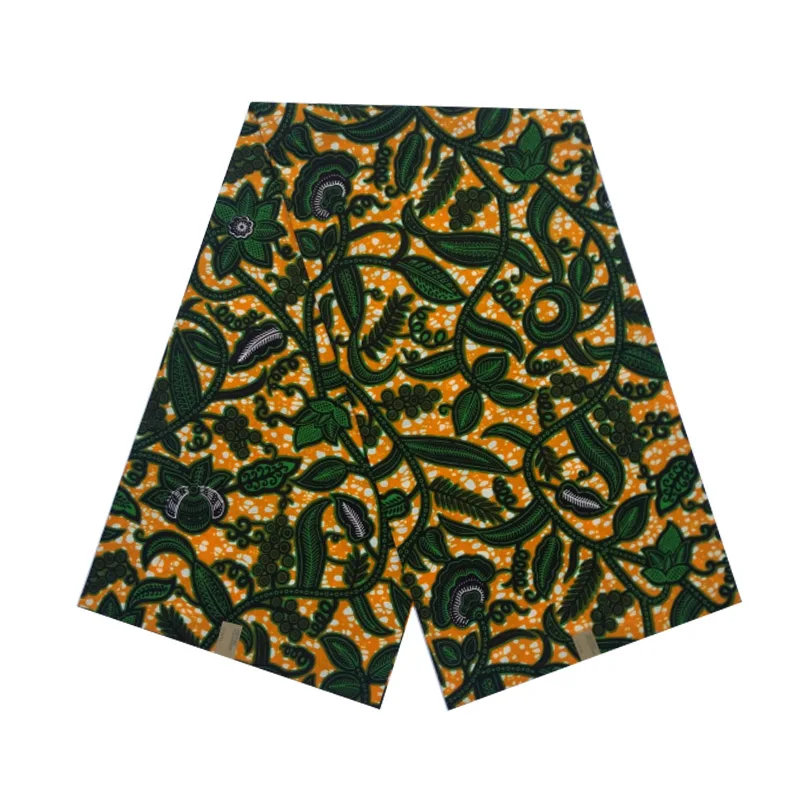 Цветочный дизайн Африканский Воск Анкара Пейдж голландский блок печать в ткани хлопок 6 ярдов/шт женское платье ткань V-L 749